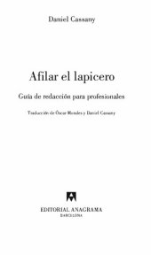 book Afilar el lapicero. Guía de redacción para profesionales