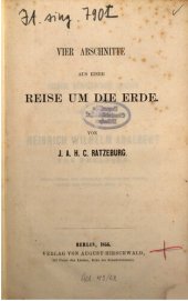 book Vier Abschnitte aus einer Reise um die Erde