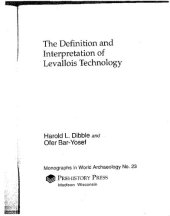 book The Definition and Interpretation of Levallois Technology