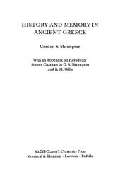 book History and Memory in Ancient Greece