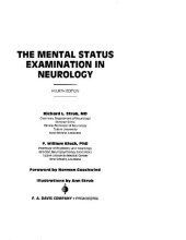 book The Mental Status Examination in Neurology