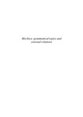 book Mochica: grammatical topics and external relations