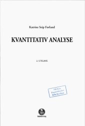 book Kvantitativ analyse