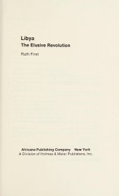 book Libya: The Elusive Revolution