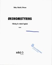 book Økonomistyring : fellesfag for teknisk fagskole