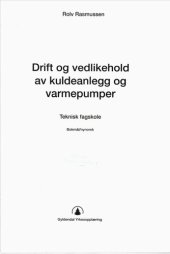 book Drift og vedlikehold av kuldeanlegg og varmepumper