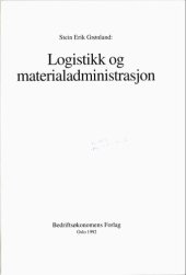 book Logistikk og materialadministrasjon