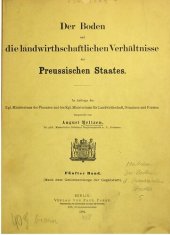 book Der Boden und die landwirtschaftlichen Verhältnisse des Preußischen Staates (Nach dem Gebietsumfange der Gegenwart)