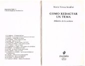 book Cómo redactar un tema. Didáctica de la escritura