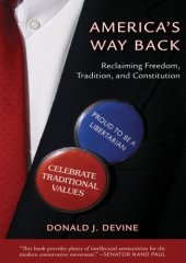 book America's Way Back: Freedom, Tradition, Constitution