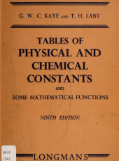 book Tables of physical and chemical constants and some mathematical functions