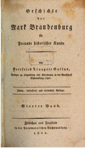 book Geschichte der Mark unter den Regenten vom Hohenzollerschen Hause ; vom Jahre 1417 bis auf unsere Zeiten