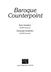 book Baroque Counterpoint