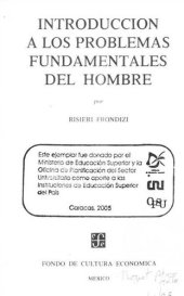 book Introducción a los problemas fundamentales del hombre