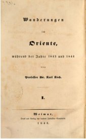 book Wanderungen im Oriente, während der Jahre 1843 und 1844