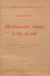 book Základní kurs. Mezinárodní situace a boj za mír