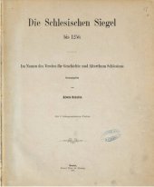 book Die schlesischen Siegel bis 1250