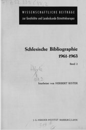 book Schlesische Bibliographie 1961-1963