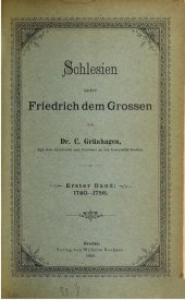 book Schlesien unter Friedrich dem Großen / 1740-1756