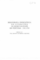 book Bibliografia Cronológica da Literatura de Espiritualidade em Portugal (1501-1700)