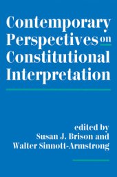 book Contemporary Perspectives on Constitutional Interpretation