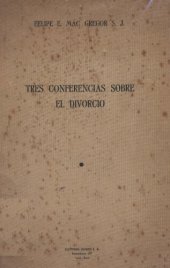 book Tres conferencias sobre el divorcio