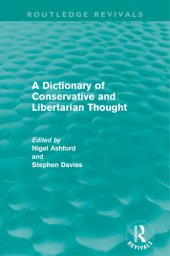 book A Dictionary of Conservative and Libertarian Thought