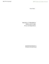 book Política y conciencia popular en Lima. El caso de Independencia