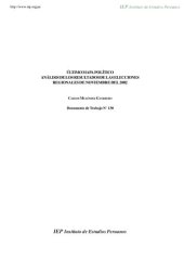 book Último mapa político: análisis de los resultados de las elecciones regionales de noviembre del 2002 (Perú)