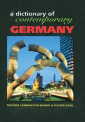 book Dictionary of Contemporary Germany