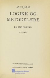 book Logikk og metodelære : en innføring