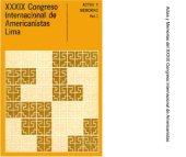 book Americanística, Antropología Física,  Craneología, osteología, paleopatología, Somatología y Serología. Actas y Memorias del XXXIX Congreso Internacional de Americanistas