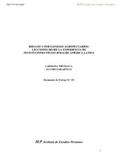 book Riesgos y portafolios agropecuarios: lecciones desde la experiencia de instituciones financieras de América Latina