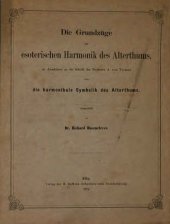 book Die Grundzüge der esoterischen Harmonik des Alterthums