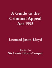 book A Guide to the Criminal Appeal ACT 1995