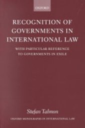 book Recognition of Governments in International Law: With Particular Reference to Governments in Exile