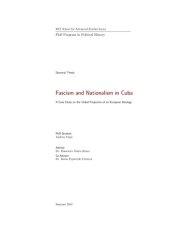 book Fascism and Nationalism in Cuba. A Case Study on the Global Projection of an European Ideology