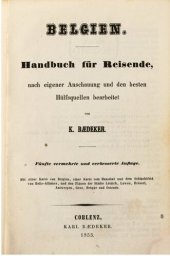 book Belgien : Handbuch für Reisende, nach eigener Anschauung und den besten Hilfsquellen bearbeitet,