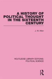 book A History of Political Thought in the 16th Century