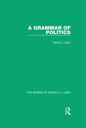 book A Grammar of Politics (Works of Harold J. Laski)