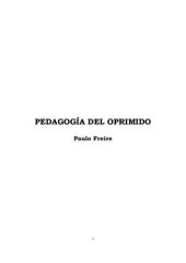 book Pedagogía del Oprimido