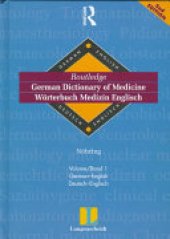 book German Dictionary of Medicine German-English / Wörterbuch Medizin Deutsch-Englisch