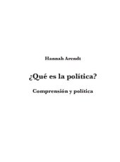 book ¿Qué es la política?