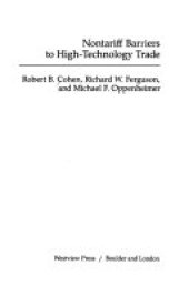 book Nontariff Barriers To High-technology Trade