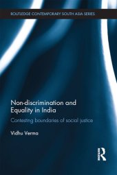 book Non-Discrimination and Equality in India: Contesting Boundaries of Social Justice