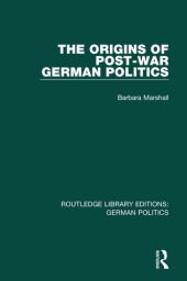 book The Origins of Post-War German Politics