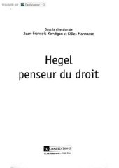 book Hegel. Peseur du droit