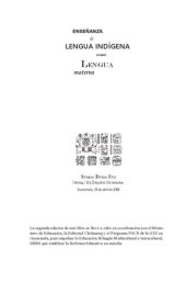 book Enseñanza de lengua indígena como lengua materna