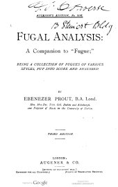 book Fugal analysis: a companion to "Fugue"