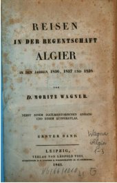 book Atlas zu Moritz Wagners Reisen in der Regentschaft Algier in den Jahren 1836, 1837 und 1838